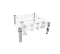 Support d'échecs en acrylique pour support de moule DIY Base de moulage en résine avec quatre piliers réglables Transparent 17 x 17 x 8 cm Support acrylique robuste réutilisable