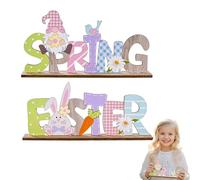 Support décoratif pour Pâques, Décoration de Lapin de Pâques en Bois - Lettrage, Décoration Lapin de Pâques - Ensemble de Lettres en Bois pour Fête de Pâques, Offrande Amusante et Créative