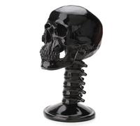 Support d'écoute de crâne, support de casque squelette, support de casque de crâne de lunettes de soleil multifonctionnel, crâne noir résine avec ornement de la maison de la colonne vertébrale