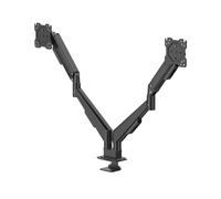Support d'écran, 2 moniteurs, vérin gaz, ent. mobile, 17" - 35", noir