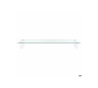 Support de Moniteur Ordinateur Rangement Noir Verre Trempé et Métal vidaXL