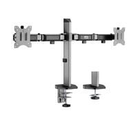 Support d'écran articulé de luxe à 2 positions Support de table 17-32" pouces pivotant inclinable Réglable en hauteur Double bras VESA 75x75 100x100 jusqu'à 2x9kg
