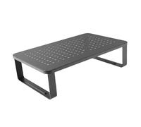 Support d'écran avec étagère latérale pour ordinateur portable en métal avec tiroir porte-stylo pour ordinateur, ordinateur portable, imprimante, organiseur de bureau