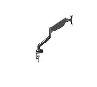 Support d'écran d'ordinateur de 17 à 35 Pouces avec Bras de Levage Rotatif pneumatique for écran Suspendu et Base de Bureau(Black - Single Arm)