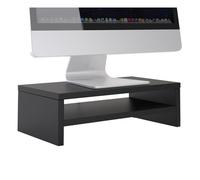 IDIMEX Support d'écran d'ordinateur Display, réhausseur pour Moniteur avec étagère intermédiaire Dimensions 42 x 14 x 24 cm, en mélaminé Noir Mat