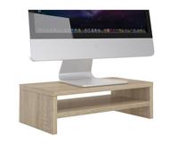 IDIMEX Support d'écran d'ordinateur Display, réhausseur pour Moniteur avec étagère intermédiaire Dimensions 42 x 14 x 24 cm, en mélaminé décor chêne Sonoma