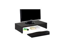 IDIMEX Support d'écran d'ordinateur Monitor, réhausseur pour Moniteur avec Tablette de séparation Dimensions 50 x 10 x 27 cm, en mélaminé Noir Mat