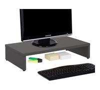 Support d'écran d'ordinateur MONITOR, réhausseur pour moniteur avec tablette de séparation, longueur 50 cm, en mélaminé gris mat Gris G