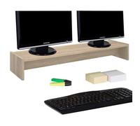 IDIMEX Support d'écran d'ordinateur Screen, réhausseur pour Deux moniteurs ou Un Grand écran Dimensions 100 x 15 x 27 cm, en mélaminé décor chêne Sonoma
