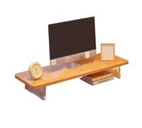 Support D'écran en Bois avec Tiroir, Rehausseur D'écran et Support de Bureau - Organiseur de Bureau Multifonction pour PC, Imprimante, Ordinateur Portable(Natural,70cm/27.5in)