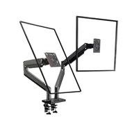 Support d'écran LCD LED Double 22" - 32" en Alliage d'aluminium G35 avec Bras à Ressort à gaz et Support de Moniteur à Mouvement Complet, Charge de 3 à 12 kg.