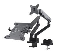 Maclean – Support double de table pour moniteur et ordinateur portable 17"–32"