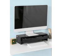 Support d'écran SoBuy BBF02, support de moniteur avec 2 tiroirs, WDH environ. 47x11x18cm noir