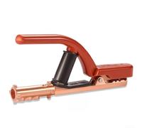 Support d'électrode 300 A/800 A pour soudage MMA - Pince de soudage en laiton avec poignée isolée, capacité de tige de 6,35 mm à 2,2 cm, compatible avec les soudeurs 200-300 A (300 A)