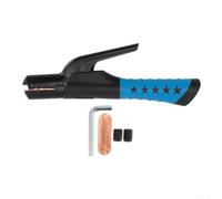 Support d'électrode 500 A Pince à souder de style européen pour électrodes de 6,3-10 mm, alliage de cuivre avec poignée isolée, positionnement 45°/90°/180°, compatible avec les câbles de soudage