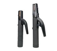 Support d'électrode de soudage en cuivre 300 A 800 A Corps forgé Cuivre pur Faible résistance Poignée en nylon ignifuge antidérapante Forte prise en main Noir 22,5 cm/26 cm pour soudure industrielle