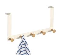 Support d'embarquement au-dessus de la porte | Support suspendu avec 5 crochets tri, porte robuste - Support secret sur la porte de la salle de bain derrière l'artisan du bois de hêtre, ici crochets