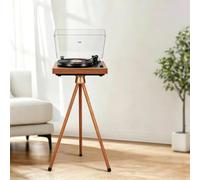 Support d'Enceinte en Bois Massif, Tour Audio au Sol, Hauteur 24" ou 32" | Bois massif haut de gamme, structure stable, 2 hauteurs, montage simple(Black Walnut,14x25x80cm/5.5x9.8x31.5in)