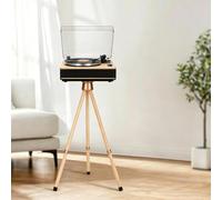 Support d'Enceinte en Bois Massif, Tour Audio au Sol, Hauteur 24" ou 32" | Bois massif haut de gamme, structure stable, 2 hauteurs, montage simple(Natural,18.5x35x80cm/7.3x13.8x31.5in)