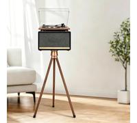 Support d'Enceinte en Bois Massif, Tour Audio au Sol, Hauteur 24" ou 32" | Bois massif haut de gamme, structure stable, 2 hauteurs, montage simple(Walnut,14x25x60cm/5.5x9.8x23.6in)
