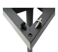 Support d'enceinte Ibiza light SST02 - Base triangulaire stable en métal - Hauteur ajustable de 75 à 130cm, projecteur, light