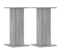 vidaXL Support d'enceintes 30x30x60 cm Bois d'ingénierie Gris sonoma x2