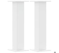 Support d'enceintes - vidaXL - 30x30x95 cm - Bois d'ingénierie - Blanc - x2