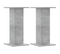 vidaXL Support d'enceintes Modèle en bois d'ingénierie 30x30x60 cm Gris béton Lot de 2