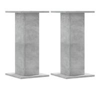Support d'enceintes - vidaXL - Modèle en bois d'ingénierie - 30x30x60 cm - Gris béton - Lot de 2
