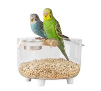 Support d'entraînement pour oiseaux - Support de table pour perroquet avec bol amovible en acier inoxydable, idéal pour les perruches de petite et moyenne taille, perruches, inséparables, conures