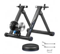 Support d'entraînement vélo d'intérieur Pliable Noir avec résistance Fluide, Broche à dégagement Rapide et Support de Roue Avant, pour vélo de Route