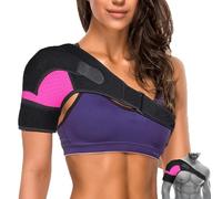 Support D'épaule De Support D'épaule Sangle Néoprène Attelle Épaule à Bandage Réglable pour Tendinite Épaule Luxation Sport Blessure Récupération, L'épaule Gauche Et Droite(Rose)