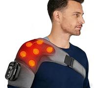 Support D'épaule Électrique, Triple Méthode De Pétrissage Et Enveloppe De Compression D'airbag, Rechargeable Sans Fil For Le Soulagement Du Cou Et Des Pièges