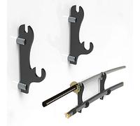 Support d'épée, crochet d'épée, support d'épée de samouraï acrylique à deux couches, support de table de luxe pour épée katana ou wakizashi, peuvent tous porter des épées (noir)