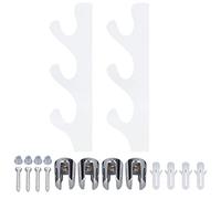 Support d'épée mural en acrylique à trois couches pour Katana Wakizashi Tanto, décoration de la maison, du bureau, matériau de qualité supérieure, durable, transparent, léger, (Transparent 1 paire)