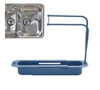 Support d'éponge d'évier universel - Étagère de vidange télescopique réglable avec suspension verticale haute | Détergent Savon liquide Brosse Chiffon de séchage Organisateur pour plan de travail