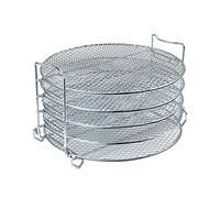 Support déshydrateur pour accessoires Ninja Foodi, autocuiseur et friteuse à air comprimé 6,5 litres et 8 litres - Grille de cuisson en acier inoxydable avec cinq couches empilables