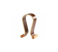 Auvisio Support casque audio design – Bois véritable aspect noyer 16x26x8,1 cm
