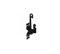 Support d'espagnolette acier prépeint, H.130 x L.25 x P.40 mm
