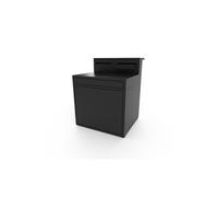 Meuble Support Desserte noir avec bar pour cuisine Forge Adour