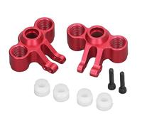 Support d'essieu avant et arrière en alliage d'aluminium, Kit de bras d'articulation, tasse de direction de remplacement, siège d'essieu arrière pour voitures Traxxas Revo Slash (Rouge)