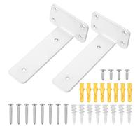 Support d'étagère, 2 Pcs Support d'étagère flottant invisible, Supports Etagère murale (Blanc, 150mm)