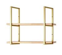 Support d'étagère à tuyau carré à 2 niveaux pour mur et plafond, supports de Support d'étagère flottants robustes, sans planches de bois