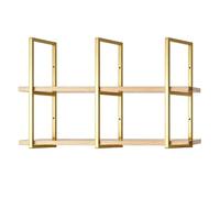 Support d'étagère à tuyau carré à 2 niveaux pour mur et plafond, supports de Support d'étagère flottants robustes, sans planches de bois