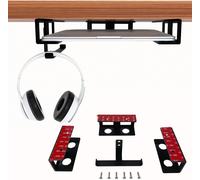 Support D'Étagère En Aluminium Pour Ordinateur Portable,Mac Mini,Macbook Air/Pro Avec Adhésif(Noir Avec Crochet)