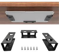 Support d'étagère en aluminium pour ordinateur portable,Mac Mini,MacBook Air/Pro avec silicone résistant aux rayures (noir)