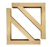 Support D'Étagère En Bois, 100% Bois Naturel, Convient À Différentes Tailles, Couleur Bois/Huile Cire Bois/2Pcs-Wood Wa* Oil/290 * 290Mm