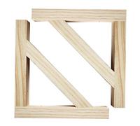 Support D'Étagère En Bois, 100% Bois Naturel, Convient À Différentes Tailles, Couleur Bois/Huile Cire Bois/2Pcs-Uned Logs/290 * 290Mm