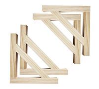 Support D'Étagère En Bois, 100% Bois Naturel, Convient À Différentes Tailles, Couleur Bois/Huile Cire Bois/4Pcs-Uned Logs/180 * 190Mm