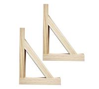 Support d'étagère en Bois Massif,Equerre Etagere Mural in Pin,Mural Équerre pour Étagère,Support D'Étagère à Angle Droit de 90 Degrés,Très Approprié pour étagère à Livres,2 Pièces(25cm)